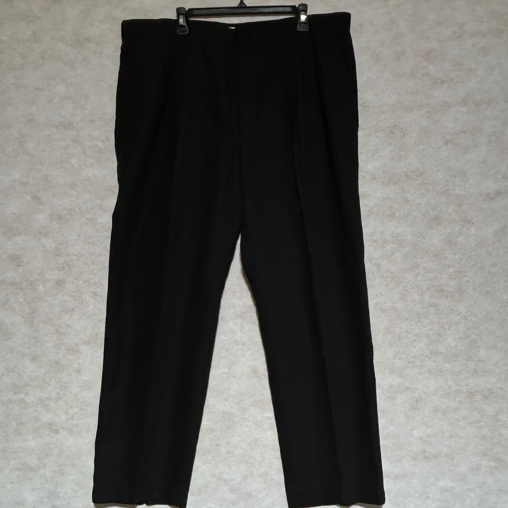 Untied Mens Black Dress Trousers Flat Front Straight Leg Pants Size 40x30